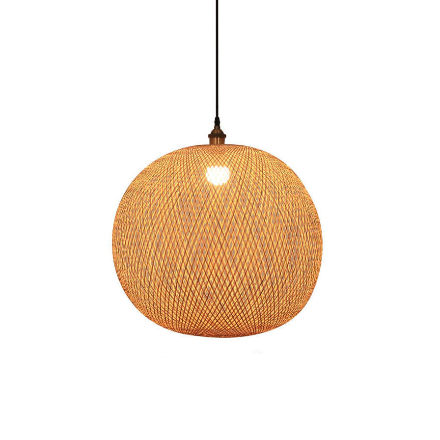 Japanese Bamboo Weaving Pendant Light for Zen Interiors-Orizon Depot