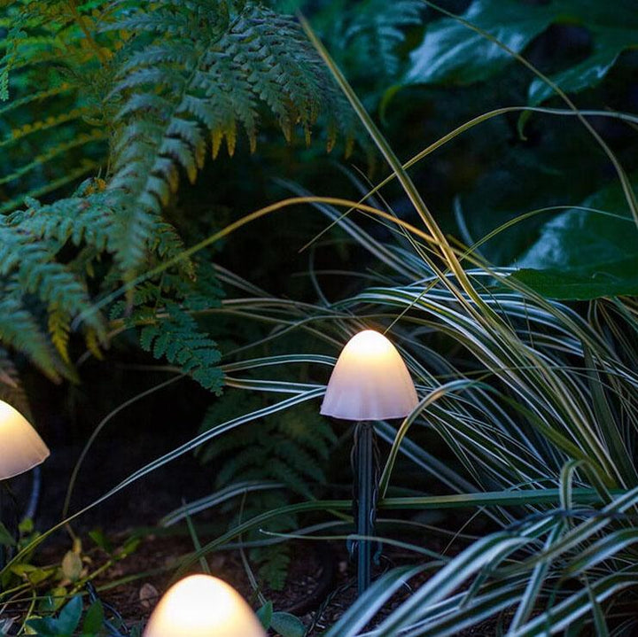 Contemporary Creative Plastic Solar LED Mushroom Lights String Lamp For Outdoor Patio-Orizon Depot