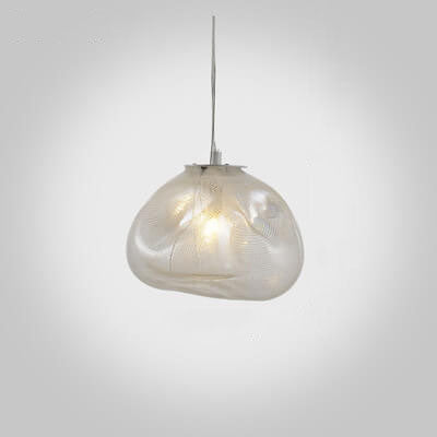Elegant Cloud Form Glass 1-Light Hanging Pendant Lamp