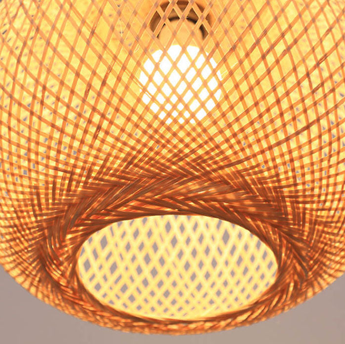 Japanese Bamboo Weaving Pendant Light for Zen Interiors-Orizon Depot