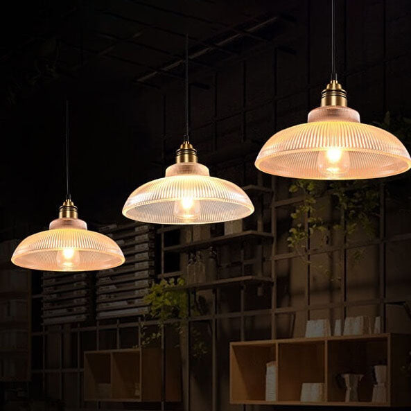 Vintage Striped Glass Pendant Light for Retro Interiors-Orizon Depot