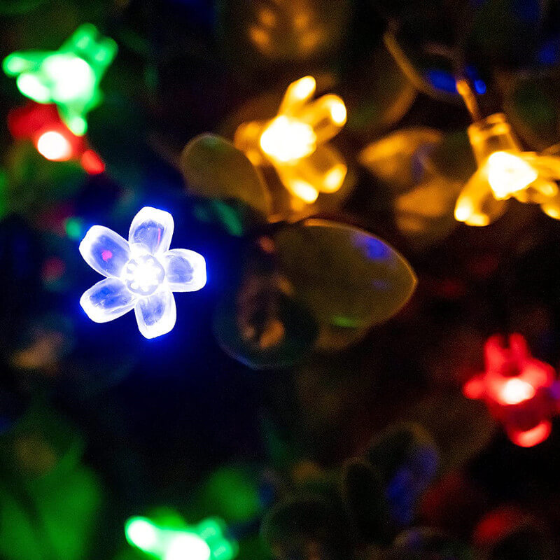LED Solar Sakura String Lights Waterproof Outdoor Fairy Flower Lamp-Orizon Depot