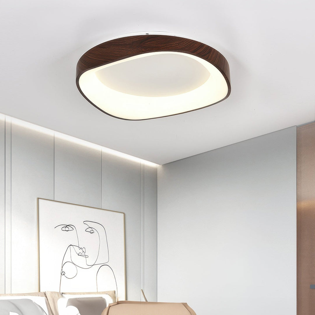 Artistic Wood Grain Ceiling Light Fixture for Modern Interiors
