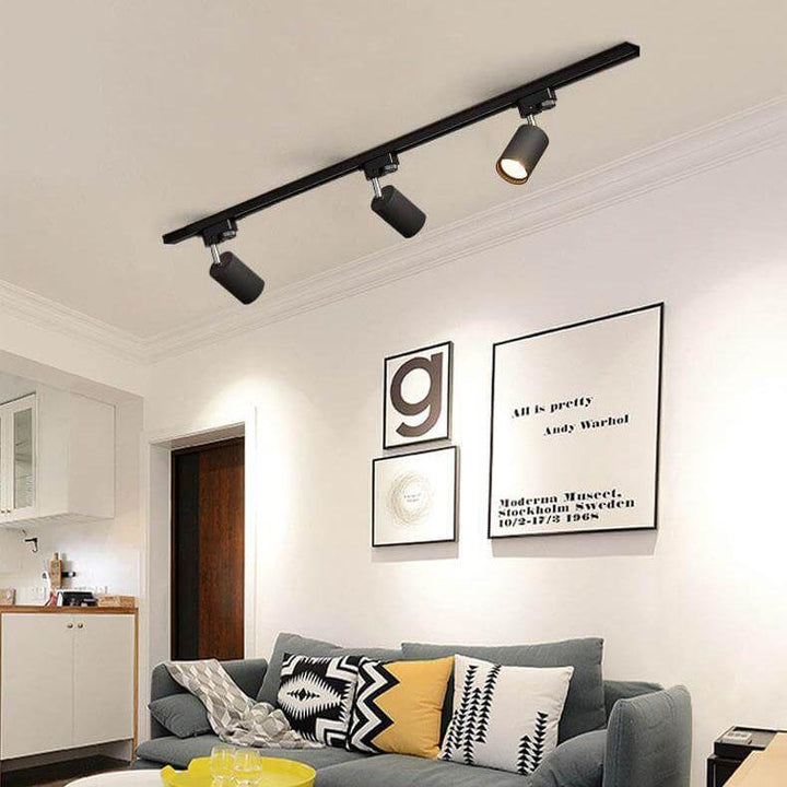 Modern Industrial Tubular Multi-Head LED Track Ceiling Light Fixture-Orizon Depot