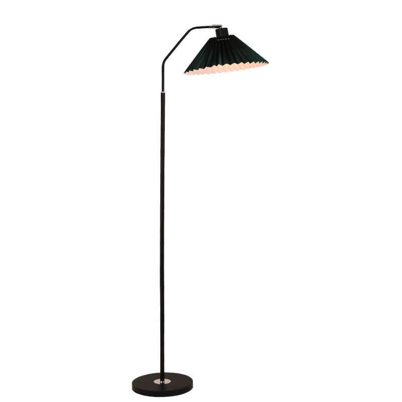 Minimalist Fabric Pleated Shade Floor Lamp 1-Light Standing Light