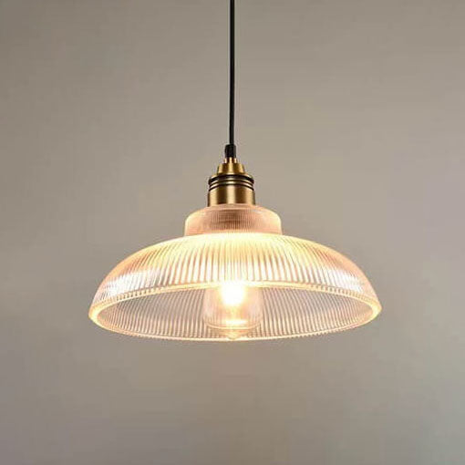 Vintage Striped Glass Pendant Light for Retro Interiors-Orizon Depot