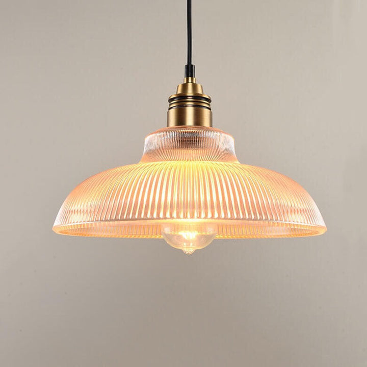 Vintage Striped Glass Pendant Light for Retro Interiors-Orizon Depot