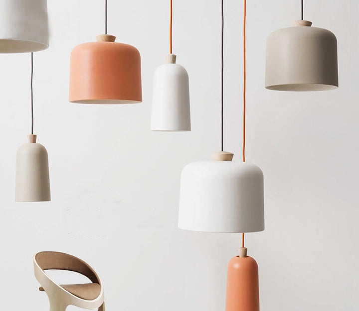 Modern Macaron Cylinder Style Aluminum 1-Light Pendant Lamp-Orizon Depot