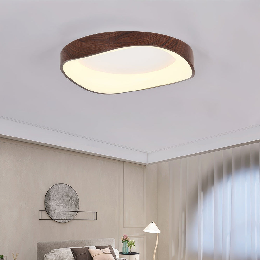 Artistic Wood Grain Ceiling Light Fixture for Modern Interiors
