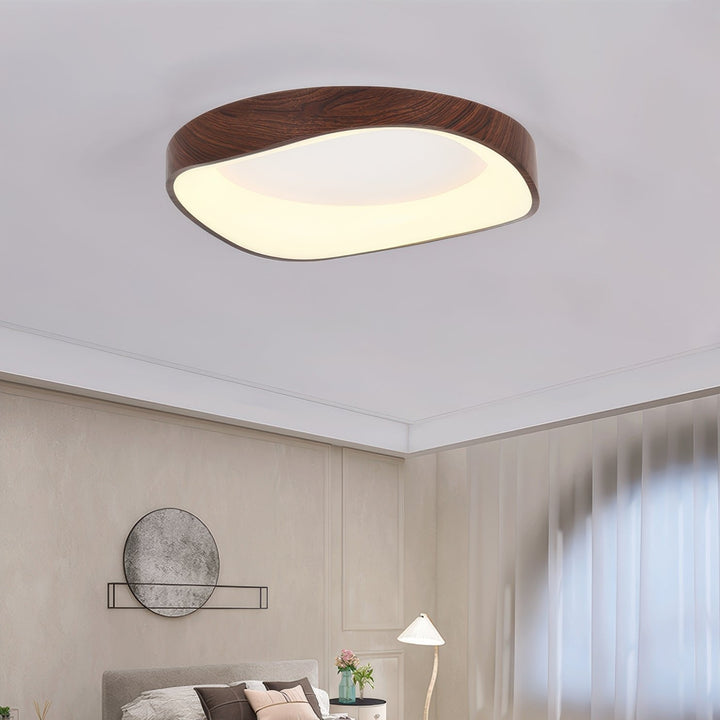 Artistic Wood Grain Ceiling Light Fixture for Modern Interiors