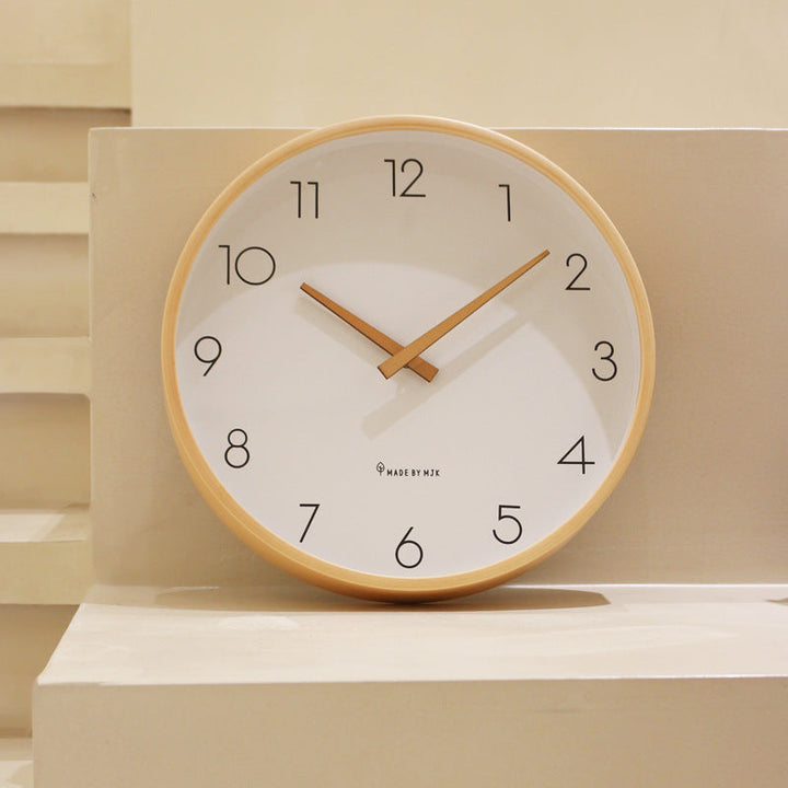 Nordic Minimalist Wood Silent Wall Clock-Orizon Depot