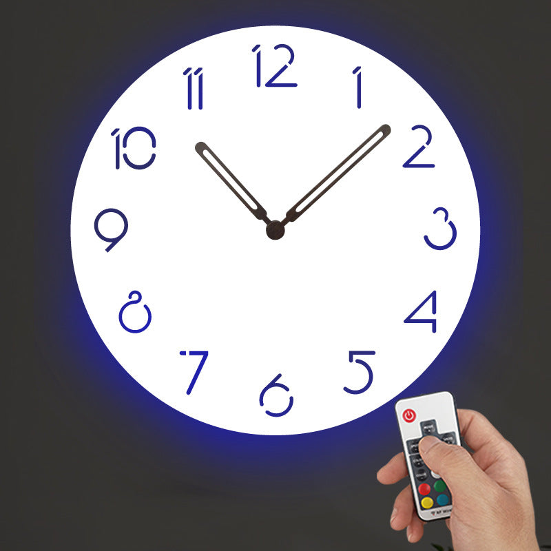 Atmospheric LED Light Silent Wall Decor Clock-Orizon Depot