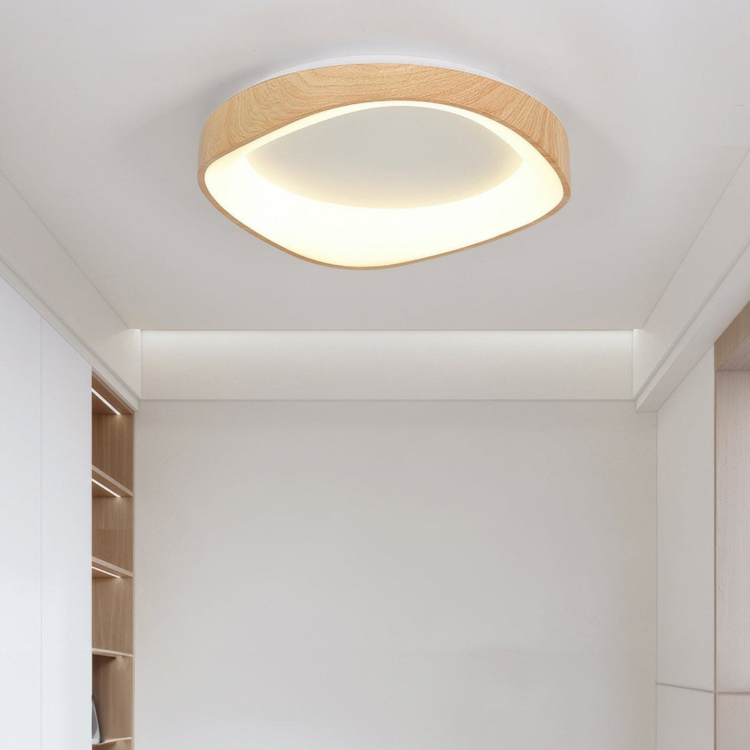 Artistic Wood Grain Ceiling Light Fixture for Modern Interiors