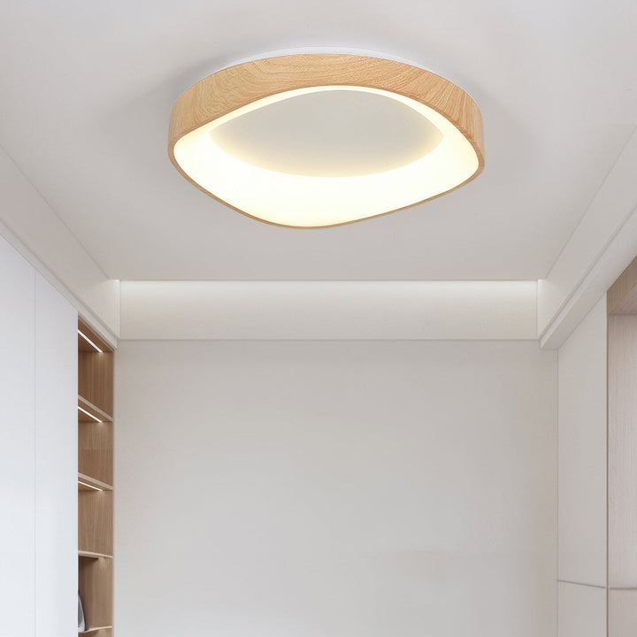 Artistic Wood Grain Ceiling Light Fixture for Modern Interiors