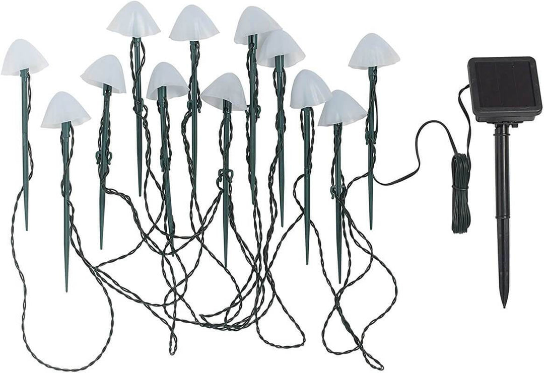 Contemporary Creative Plastic Solar LED Mushroom Lights String Lamp For Outdoor Patio-Orizon Depot
