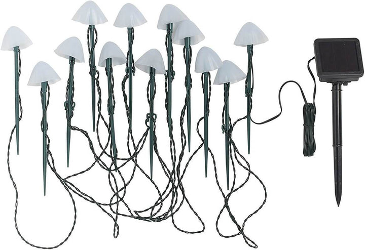 Contemporary Creative Plastic Solar LED Mushroom Lights String Lamp For Outdoor Patio-Orizon Depot