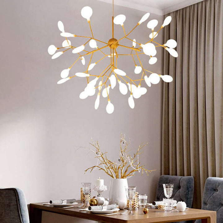 Modern Metal Branch Fireflies LED Chandelier with 27/36 Lights-Orizon Depot