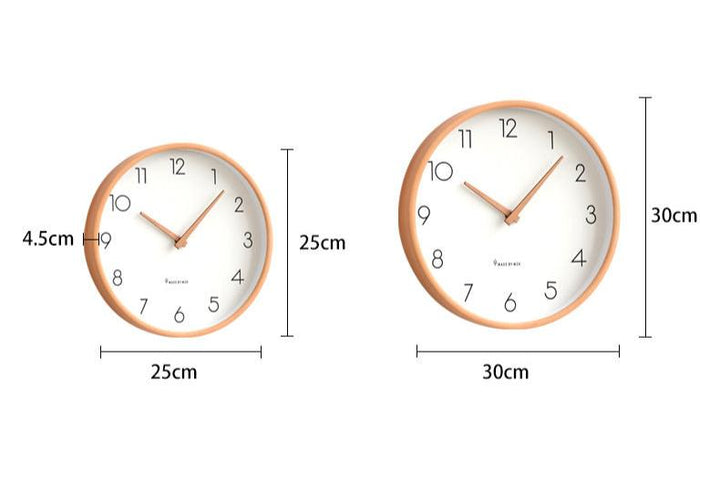 Nordic Minimalist Wood Silent Wall Clock-Orizon Depot