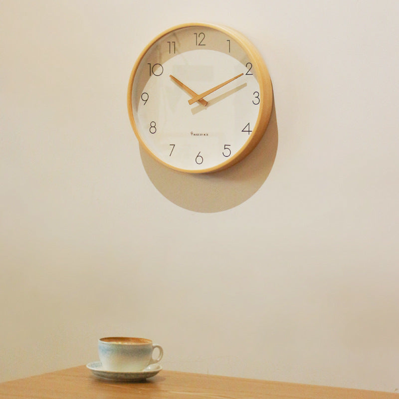 Nordic Minimalist Wood Silent Wall Clock-Orizon Depot
