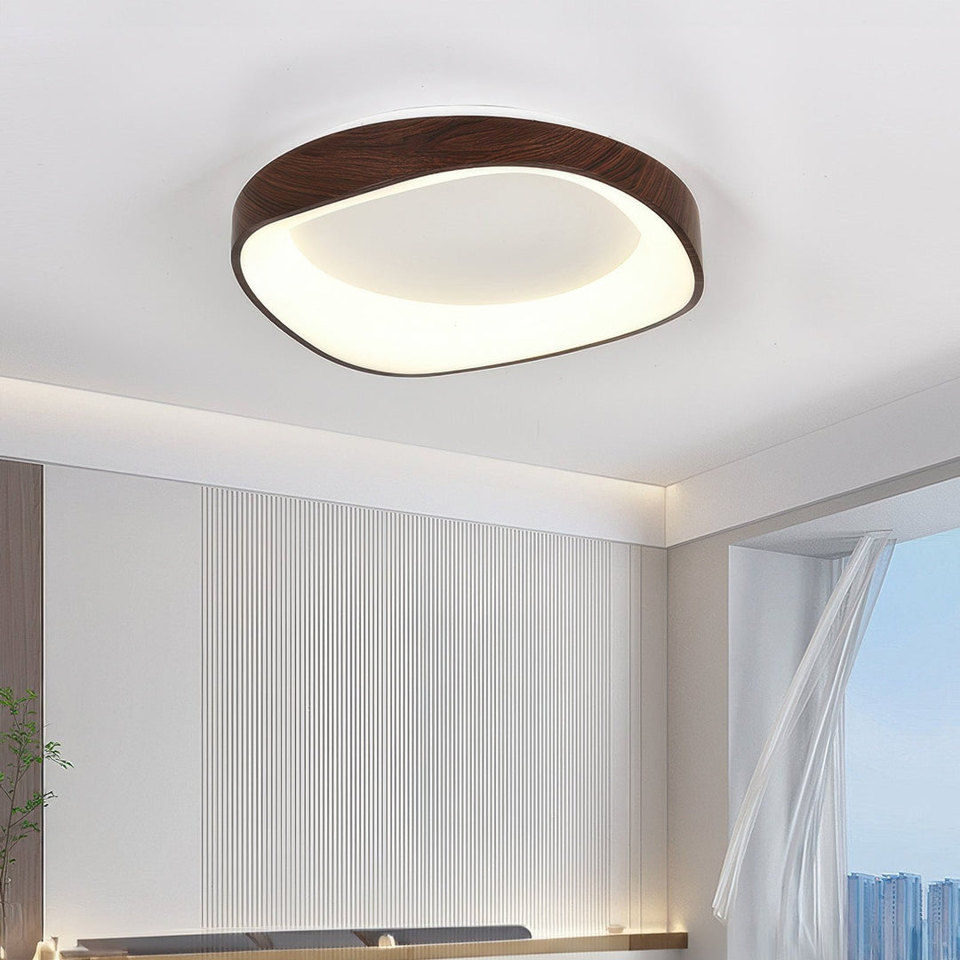 Artistic Wood Grain Ceiling Light Fixture for Modern Interiors