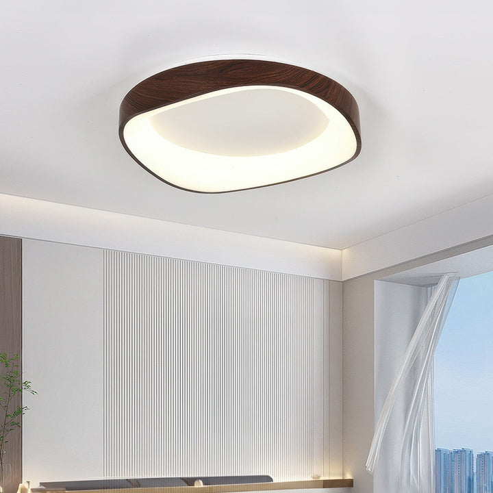 Artistic Wood Grain Ceiling Light Fixture for Modern Interiors