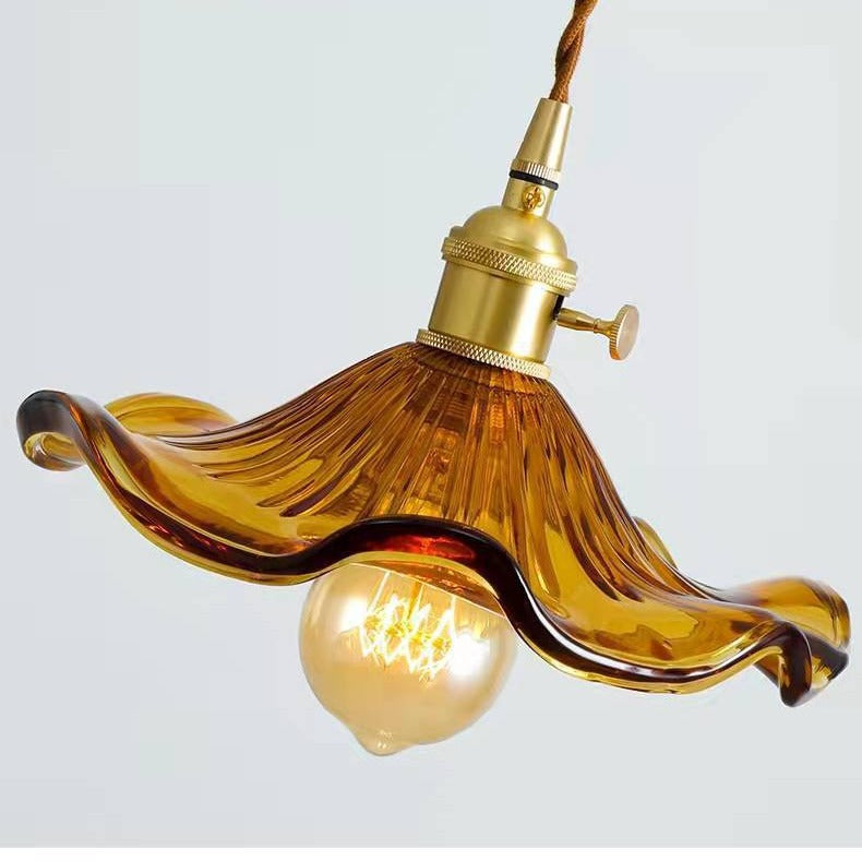 Retro Vintage Floral Hibiscus Hanging Lamp-Orizon Depot