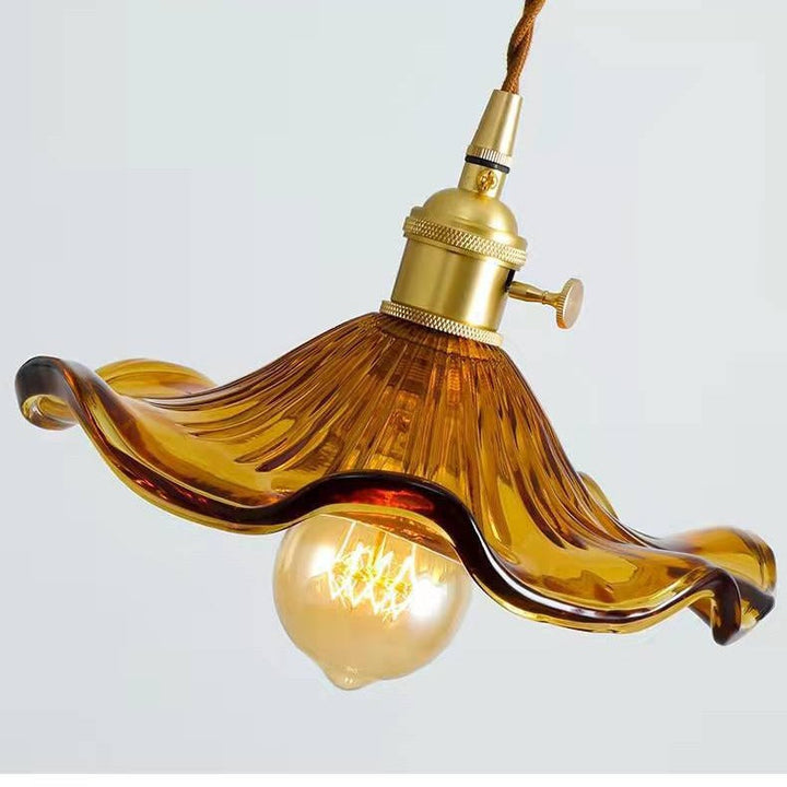 Retro Vintage Floral Hibiscus Hanging Lamp-Orizon Depot