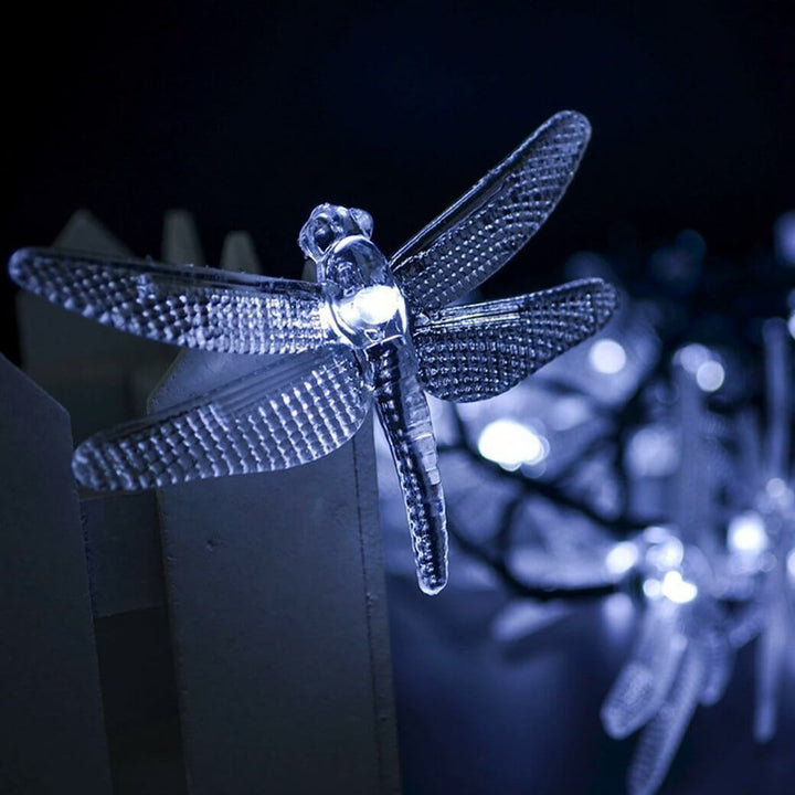 Outdoor Solar Dragonfly Waterproof LED Lights Festival Party Decoration String Lamp-Orizon Depot