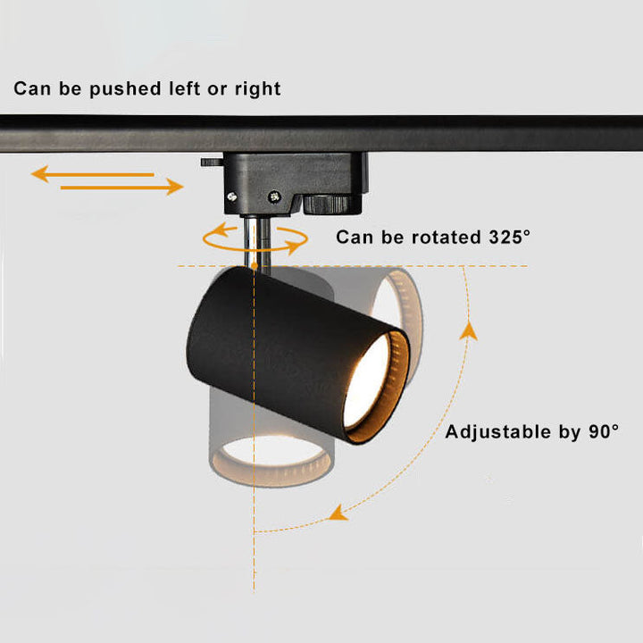 Modern Industrial Tubular Multi-Head LED Track Ceiling Light Fixture-Orizon Depot