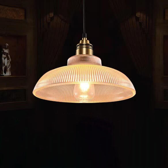 Vintage Striped Glass Pendant Light for Retro Interiors-Orizon Depot