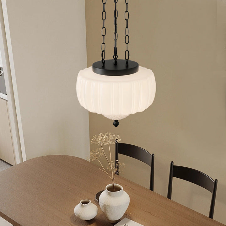 Vintage Milky White Pendant Light with Timeless Elegance-Orizon Depot