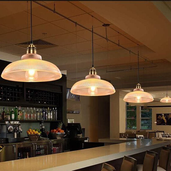 Vintage Striped Glass Pendant Light for Retro Interiors-Orizon Depot