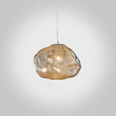 Elegant Cloud Form Glass 1-Light Hanging Pendant Lamp