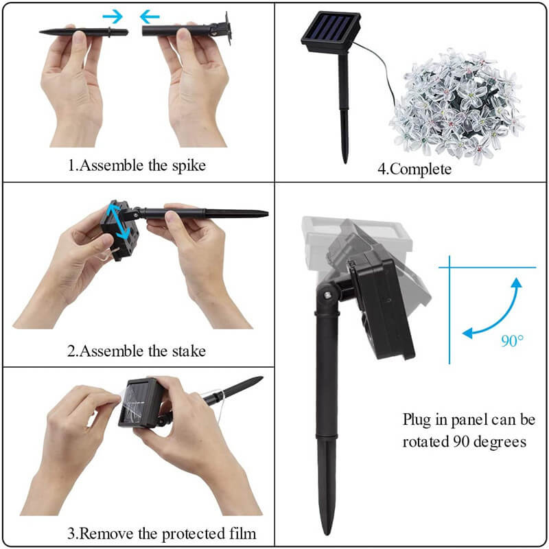 LED Solar Sakura String Lights Waterproof Outdoor Fairy Flower Lamp-Orizon Depot