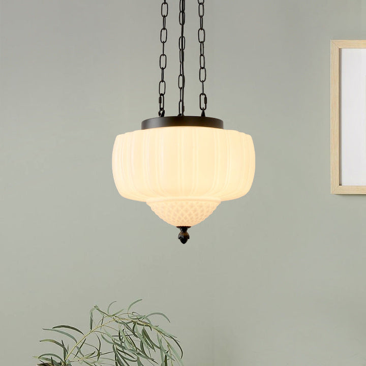 Vintage Milky White Pendant Light with Timeless Elegance-Orizon Depot