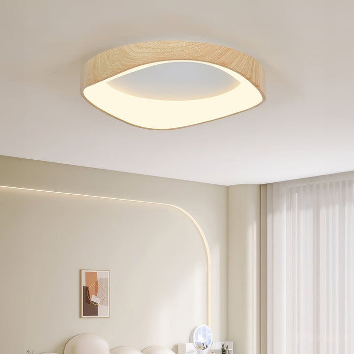 Artistic Wood Grain Ceiling Light Fixture for Modern Interiors