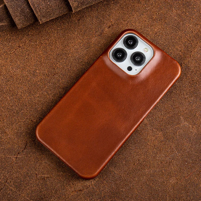 Genuine Leather Oil Wax iPhone Case for Ultimate Protection-Orizon Depot