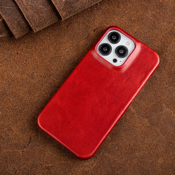 Genuine Leather Oil Wax iPhone Case for Ultimate Protection-Orizon Depot