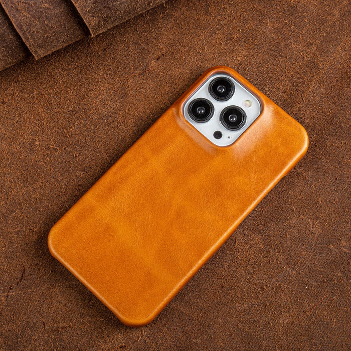 Genuine Leather Oil Wax iPhone Case for Ultimate Protection-Orizon Depot