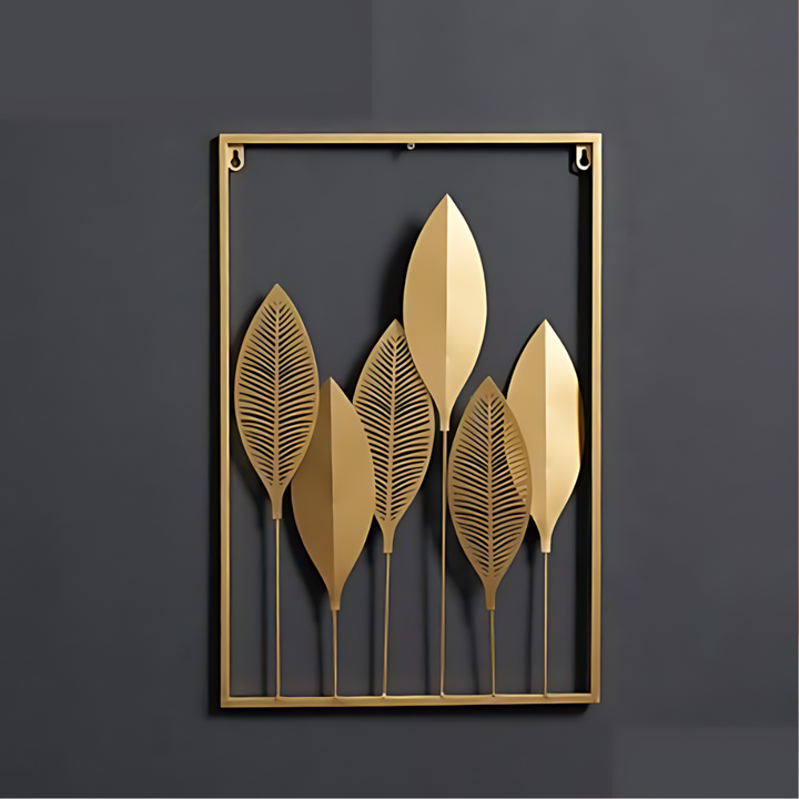 Golden Wall Decoration - Elegant Home Decor Accent-Orizon Depot