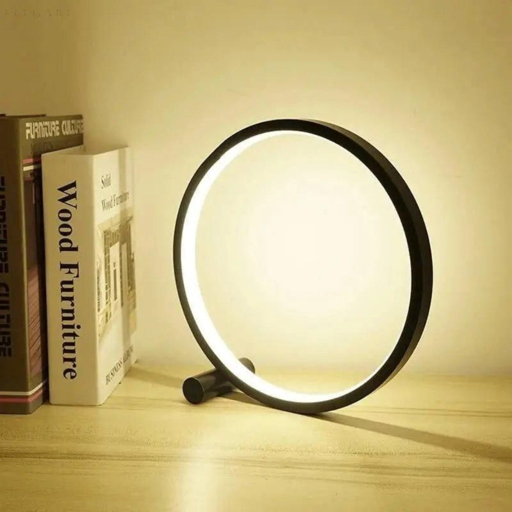 Dimmable Compact LED Ring Desk Lamp for Adjustable Lighting