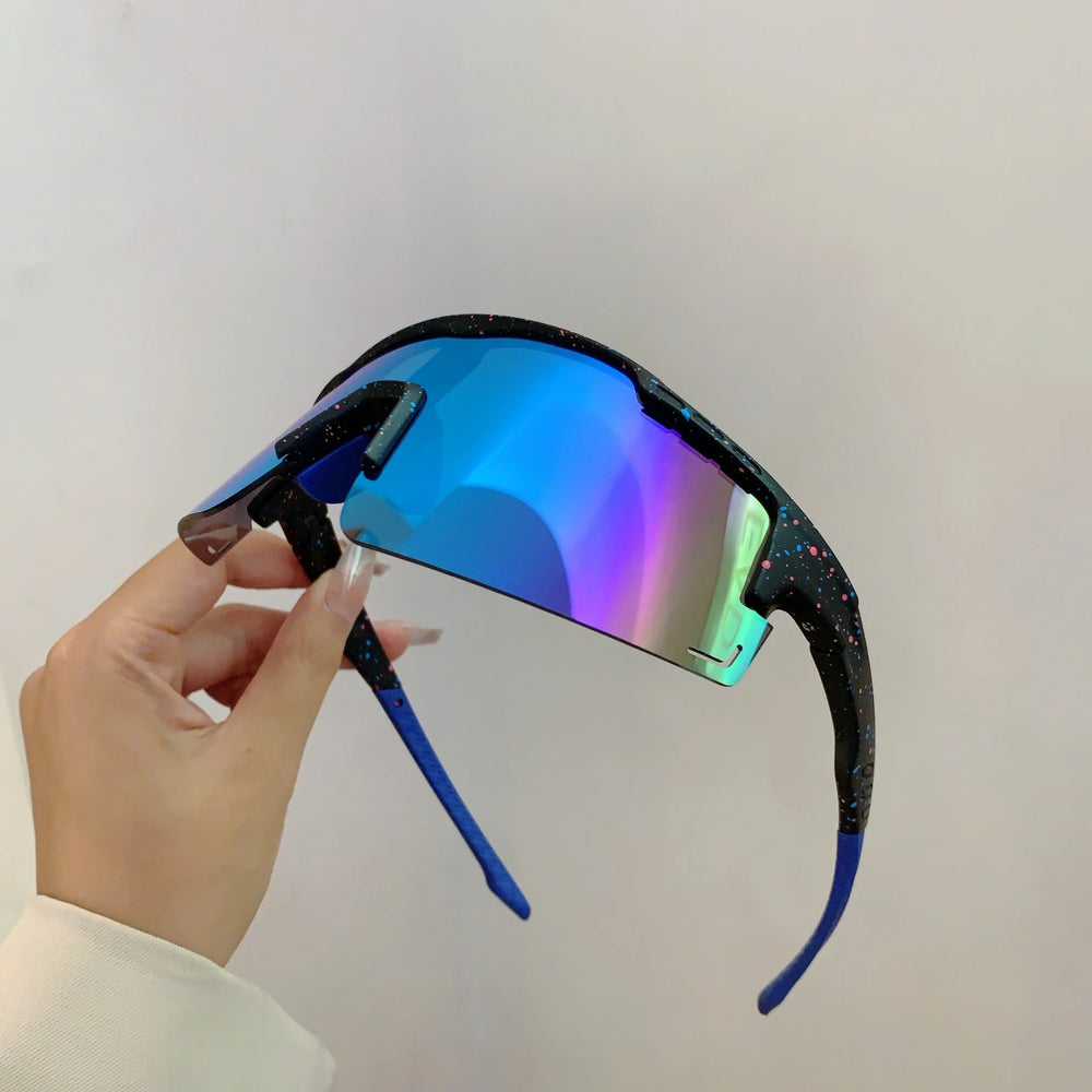 Oversized Punk Mirror Anti-UV Sports Sunglasses-Orizon Depot