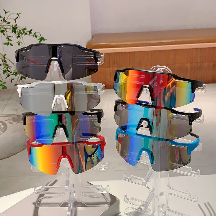 Oversized Punk Mirror Anti-UV Sports Sunglasses-Orizon Depot