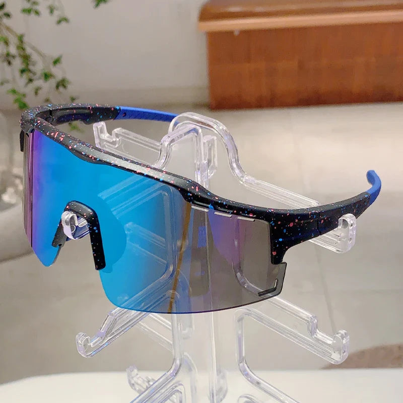 Oversized Punk Mirror Anti-UV Sports Sunglasses-Orizon Depot
