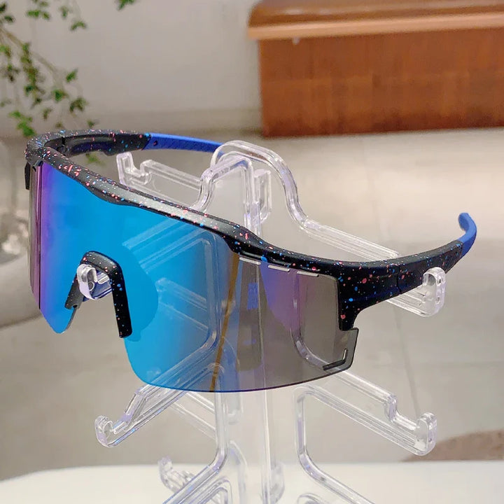 Oversized Punk Mirror Anti-UV Sports Sunglasses-Orizon Depot