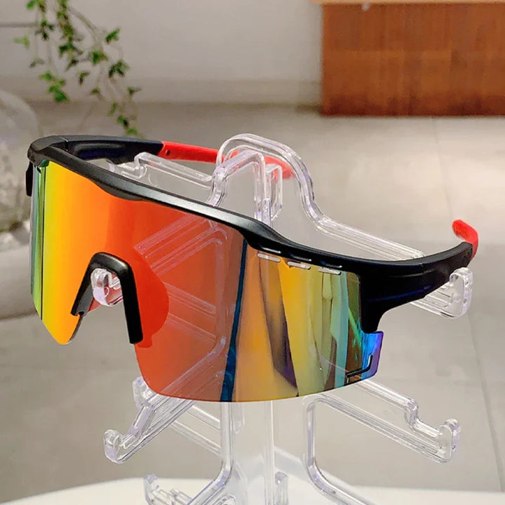 Oversized Punk Mirror Anti-UV Sports Sunglasses-Orizon Depot