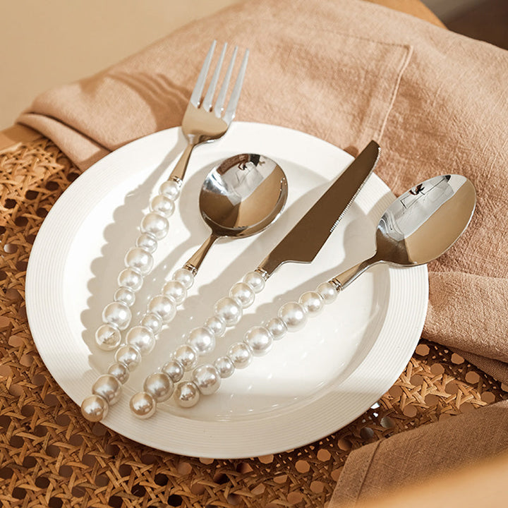 Pearl Grip Cutlery Set - 4 Piece Kitchen Utensil Collection-Orizon Depot