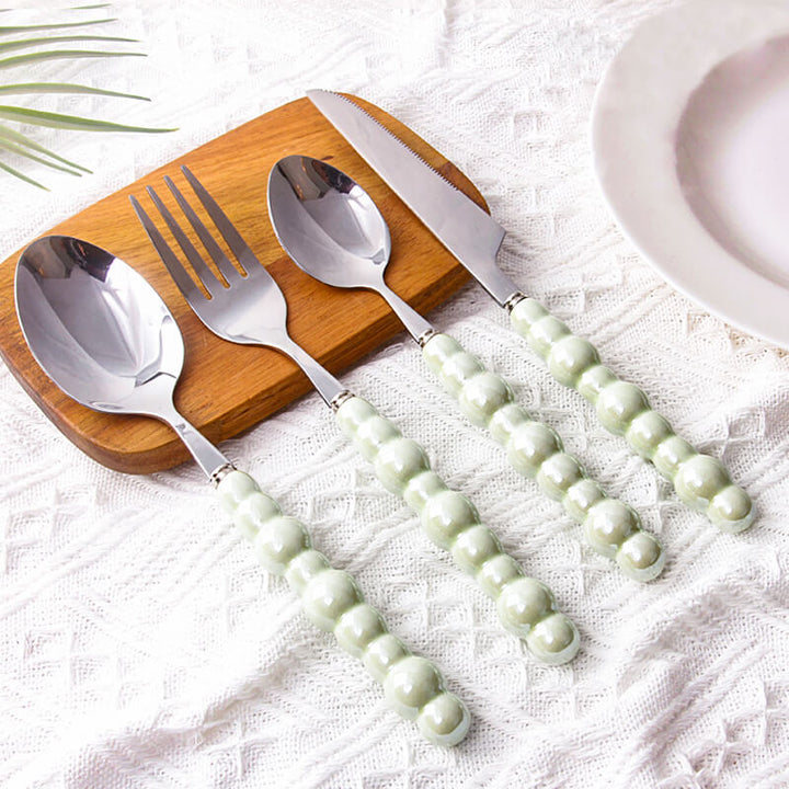 Pearl Grip Cutlery Set - 4 Piece Kitchen Utensil Collection-Orizon Depot
