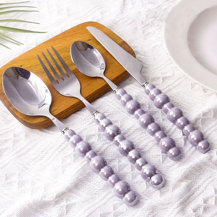 Pearl Grip Cutlery Set - 4 Piece Kitchen Utensil Collection-Orizon Depot