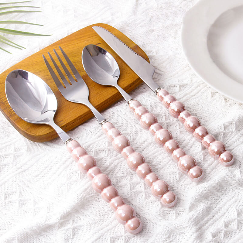 Pearl Grip Cutlery Set - 4 Piece Kitchen Utensil Collection-Orizon Depot